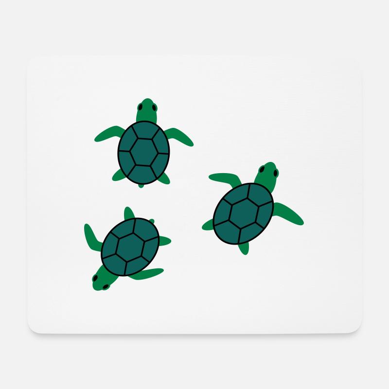 Schildkröte - Mousepad (Querformat) - Weiß