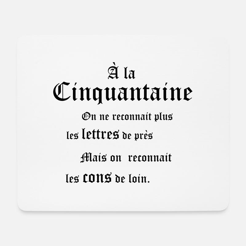 cinquantaine 50ans - Tapis de souris (format paysage) - blanc