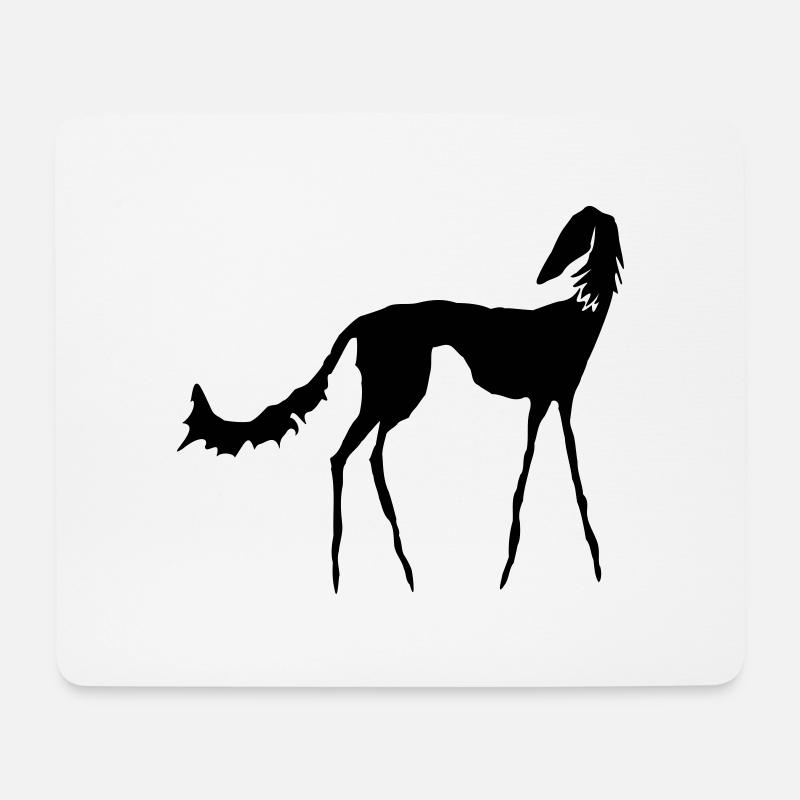Saluki - Mousepad (Querformat) - Weiß