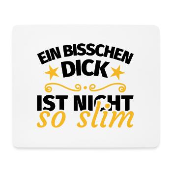 Dick Übergewicht lustig Spruch - Mousepad (Querformat) - Weiß - Vorne
