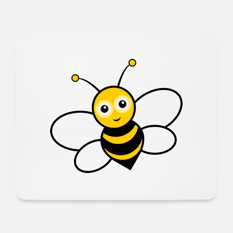 Biene - Mousepad (Querformat) - Weiß