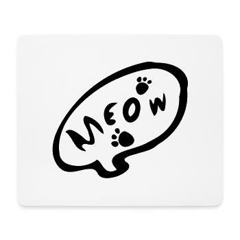 meow_txt kitty cat paw_prints - Mousepad (Querformat) - Weiß - Vorne