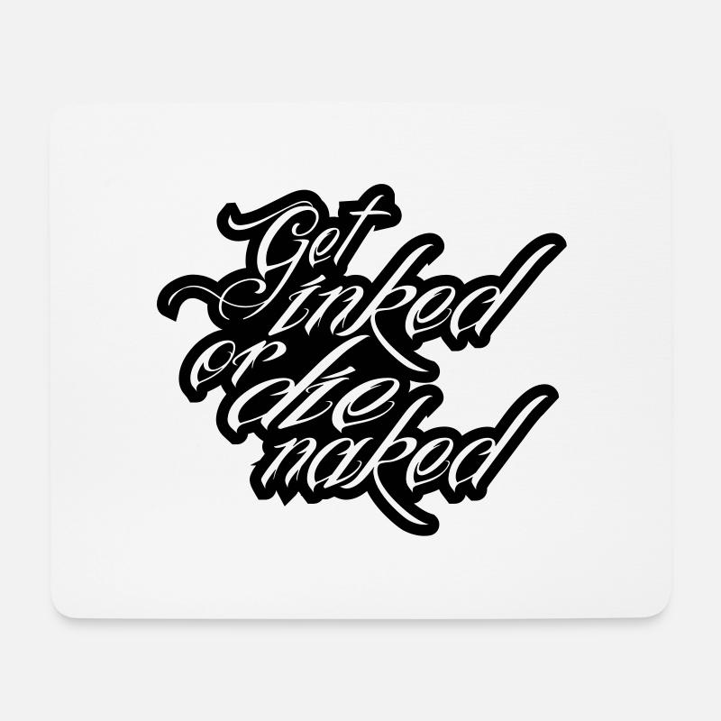 tattoo - Mousepad (Querformat) - Weiß