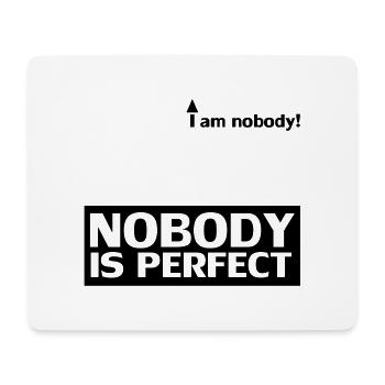 nobody_is_perfect - Tapis de souris (format paysage) - blanc - Devant
