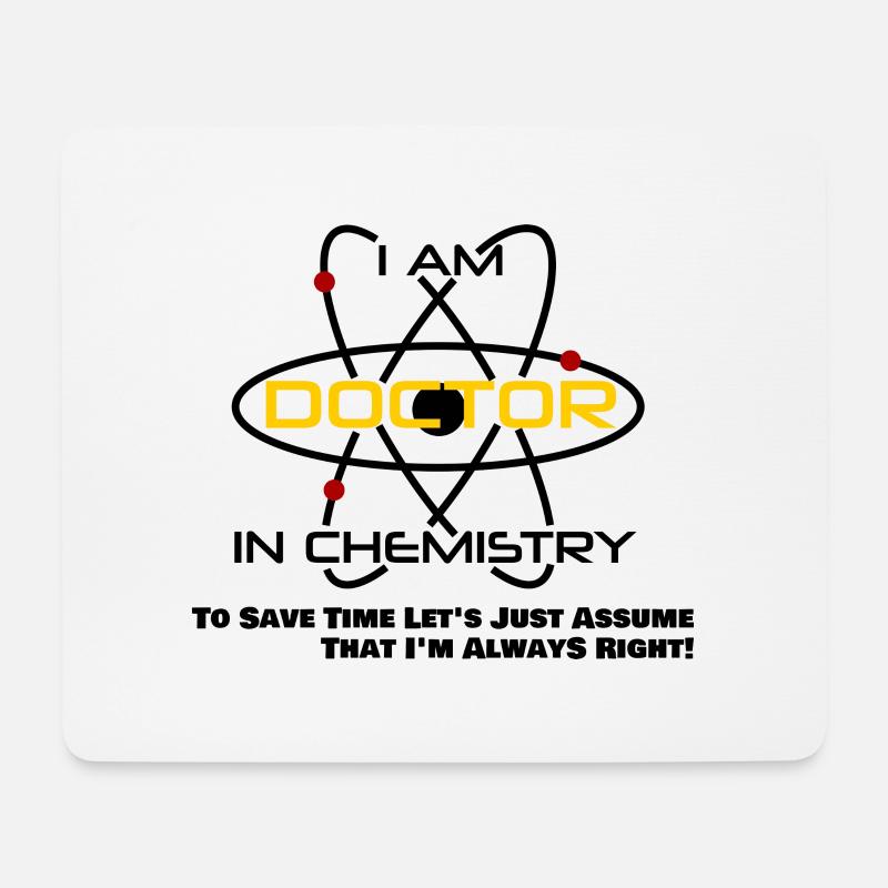 Doctor Chemie PhD Geschenkidee Abschluss Chemiker - Mousepad (Querformat) - Weiß