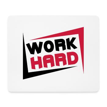 Work Hard - Mousepad (Querformat) - Weiß - Vorne