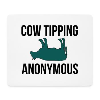 Cow Tipping Anonymous - Tapis de souris (format paysage) - blanc - Devant