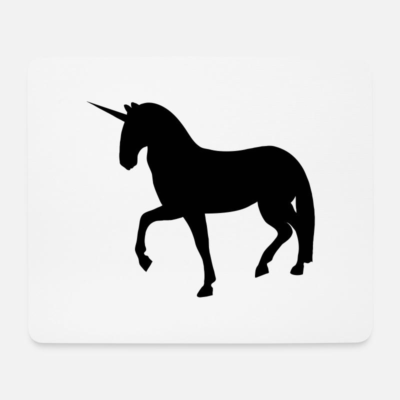 Einhorn - Mousepad (Querformat) - Weiß