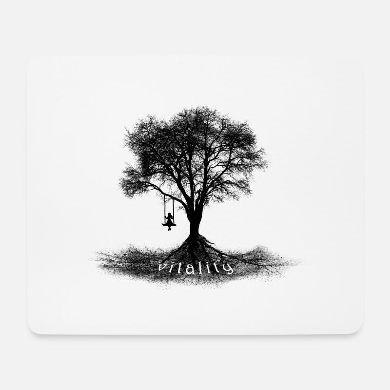 Tree and Girl - Vitality - Mousepad (Querformat) - Weiß