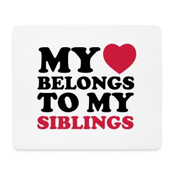 MHBTM siblings - Mouse Pad (horizontal) - white - Front