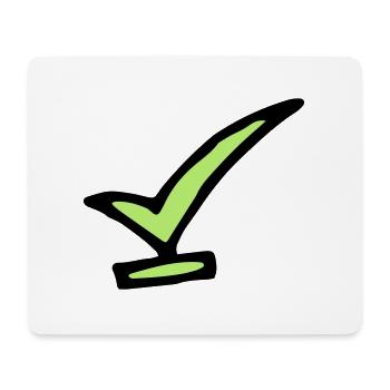 check - Mousepad (Querformat) - Weiß - Vorne