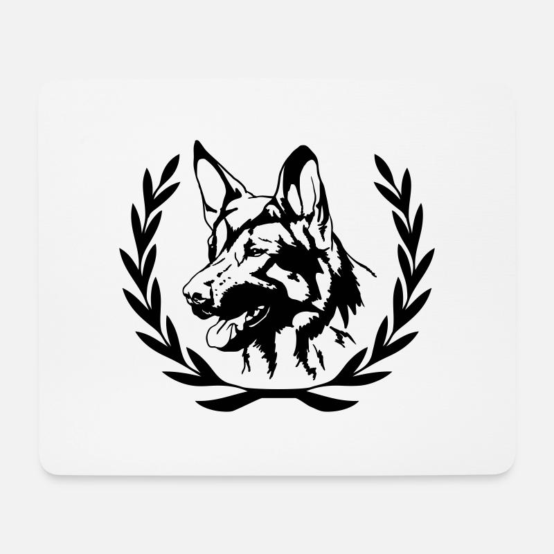 Schäferhund - Mousepad (Querformat) - Weiß