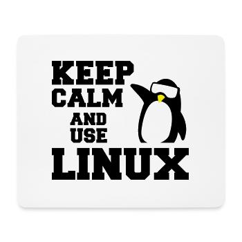 keep calm use linux - Mouse Pad (horizontal) - white - Front