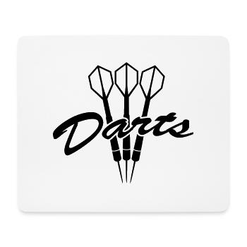 Darts Logo - Tapis de souris (format paysage) - blanc - Devant