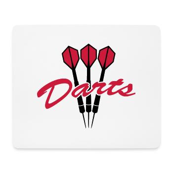 Darts Logo - Tapis de souris (format paysage) - blanc - Devant