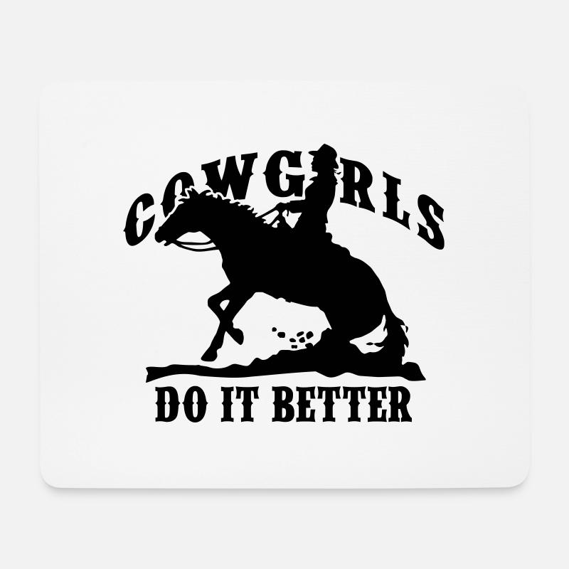Cowgirls Do It Better - Slide Stop - Mousepad (Querformat) - Weiß