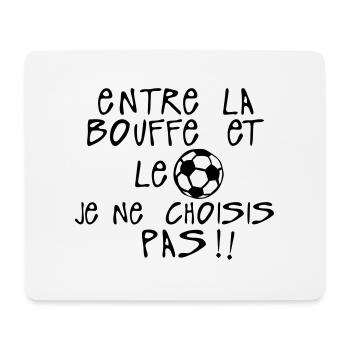 entre bouffe football choisi pas citation - Tapis de souris (format paysage) - blanc - Devant