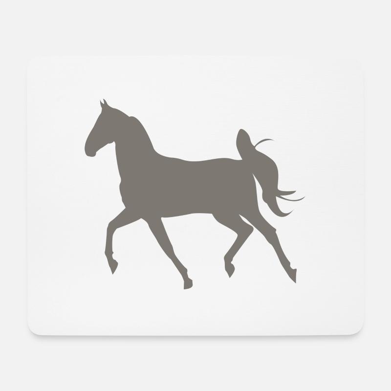 Pferd - Mousepad (Querformat) - Weiß