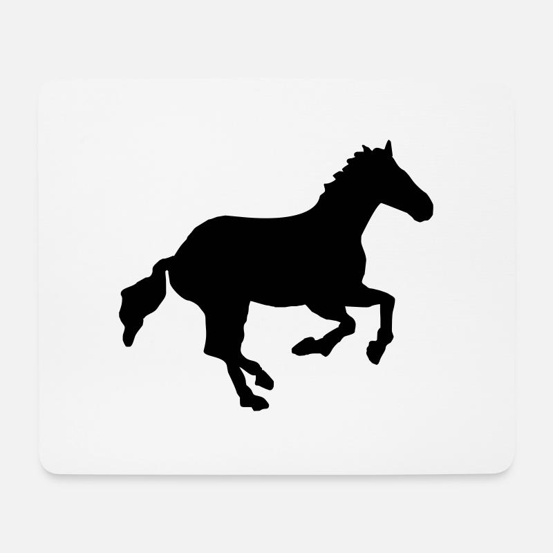 wildpferd - Mousepad (Querformat) - Weiß