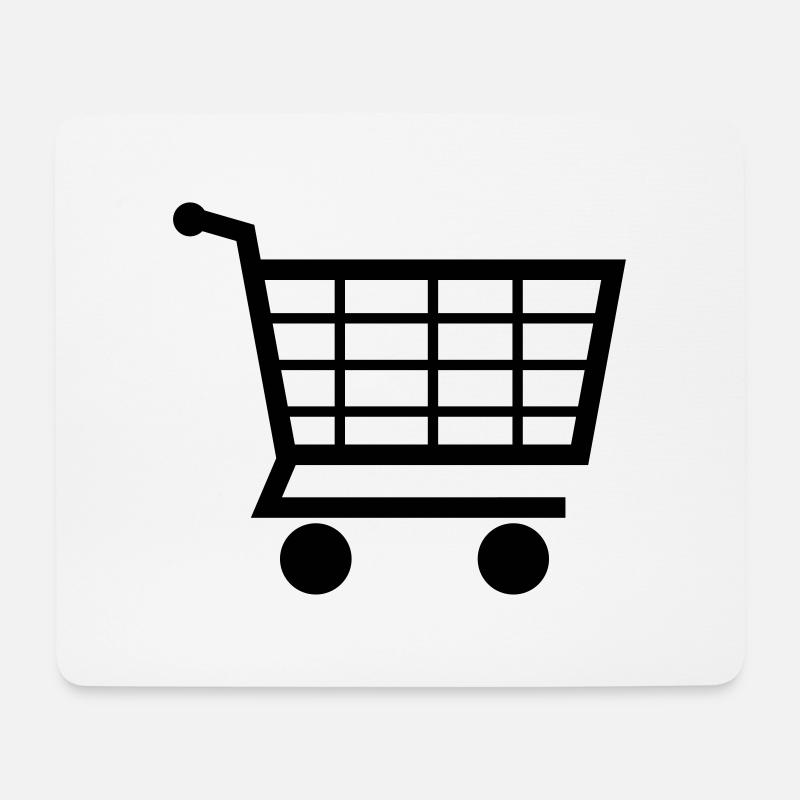 Einkaufswagen - Mousepad (Querformat) - Weiß