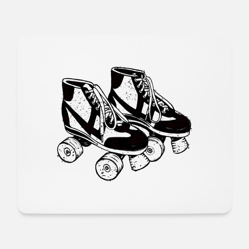 rollerskates - Mouse Pad (horizontal) - white