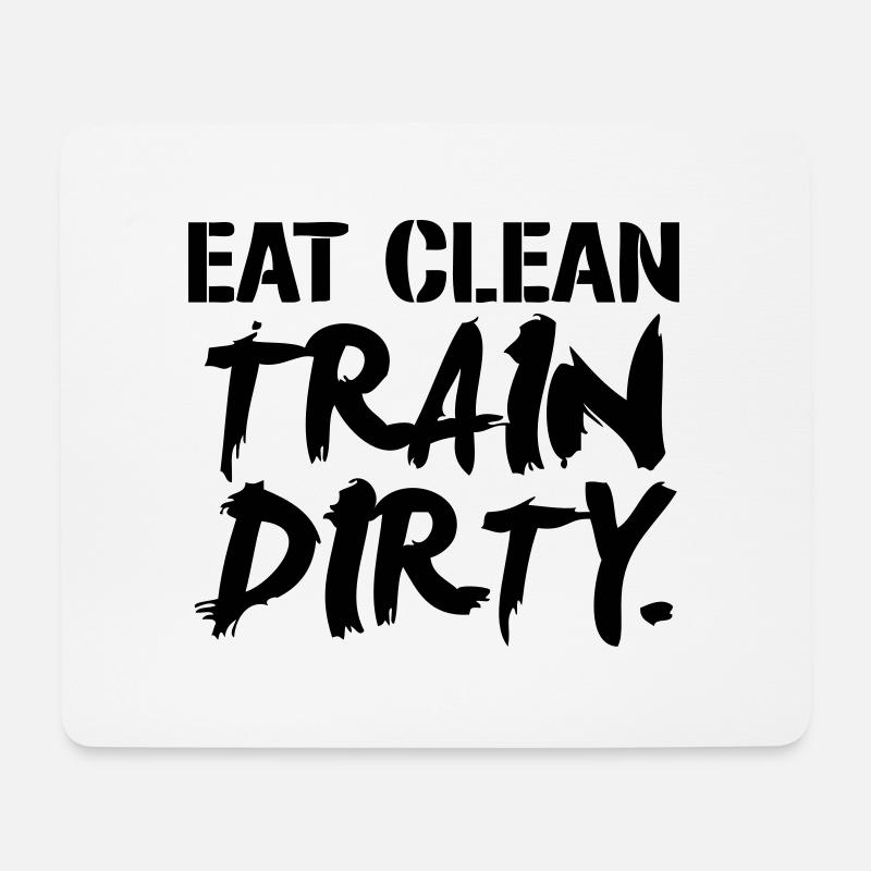 Train Dirty - Mousepad (Querformat) - Weiß