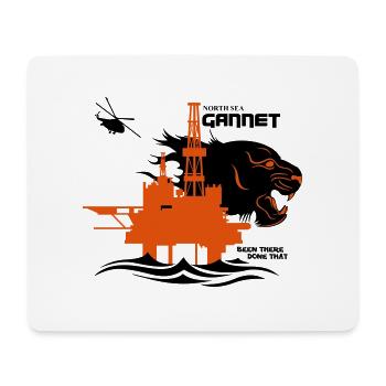 Gannet North Sea Oil Rig Platform Aberdeen - Mouse Pad (horizontal) - white - Front