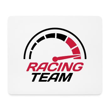Racing Team Tacho Schnell Rasen - Mousepad (Querformat) - Weiß - Vorne