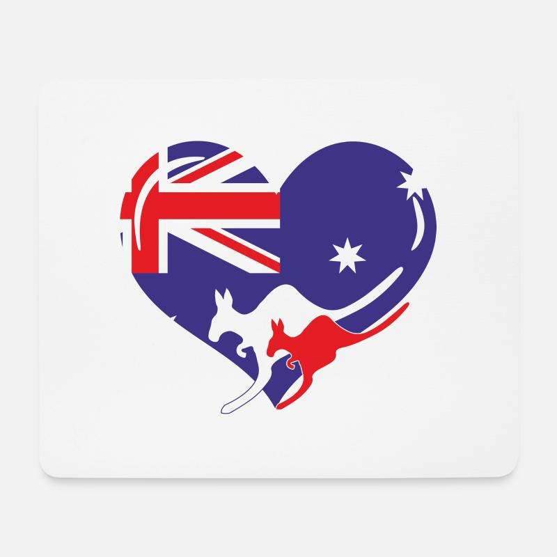 i love australia, australian heart - Mousepad (Querformat) - Weiß