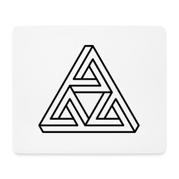 impossible triangle Dreieck Geek Geometrie Hipster - Mousepad (Querformat) - Weiß - Vorne