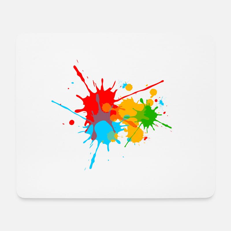 Ink, Paint, Color, Splashes, Splatter, Colour, Fun - Mouse Pad (horizontal) - white