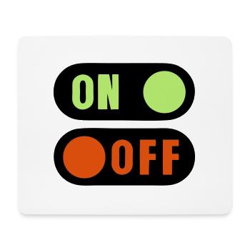 button on off - Mouse Pad (horizontal) - white - Front