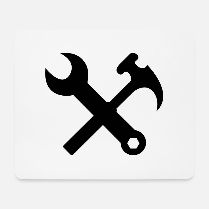 handwerker - Mousepad (Querformat) - Weiß