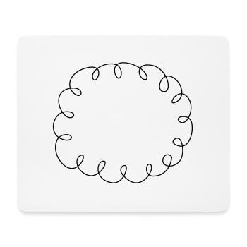 Squiggle speech bubble - Mouse Pad (horizontal) - white - Front