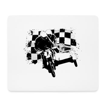 Sidecar Moto Cross - Mousepad (Querformat) - Weiß - Vorne