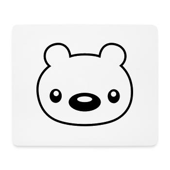 baer teddy gesicht kopf - Mousepad (Querformat) - Weiß - Vorne