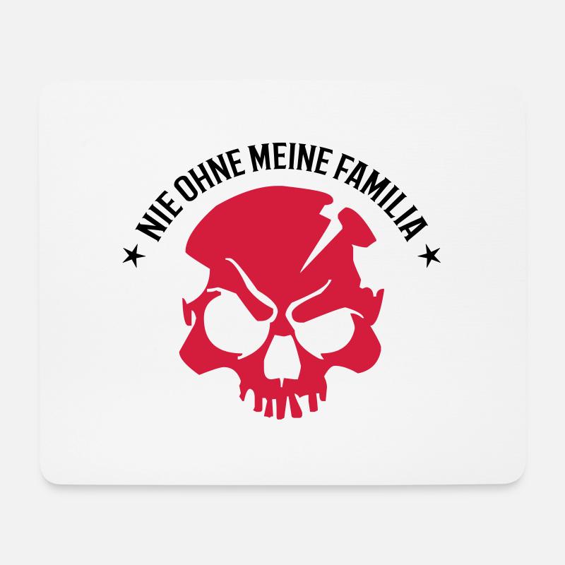 familia totenkopf - Mousepad (Querformat) - Weiß