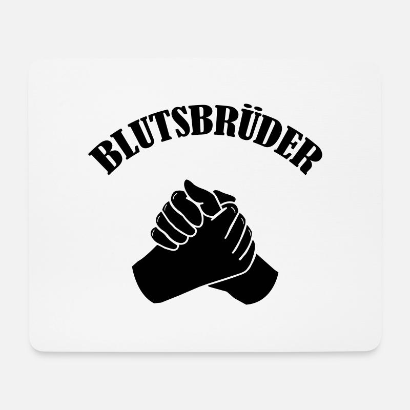 blutsbrueder_001 - Mousepad (Querformat) - Weiß