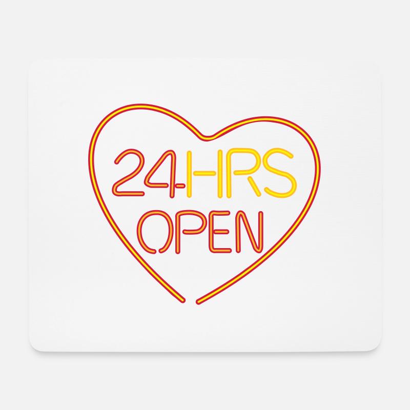 open heart - Mousepad (Querformat) - Weiß