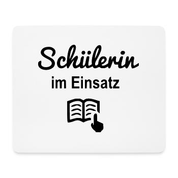 Schülerin im Einsatz - Mousepad (Querformat) - Weiß - Vorne