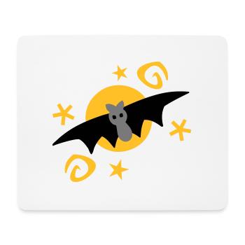 chauve-souris au clair de lune - Tapis de souris (format paysage) - blanc - Devant