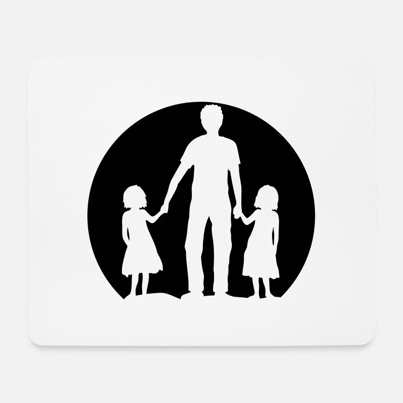 Logo Vater Töchter - Mousepad (Querformat) - Weiß