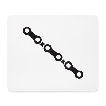 Fahrrad Kette - Mousepad (Querformat) - Weiß - Vorne