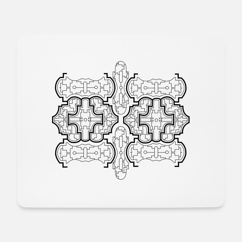 shipibo 4 - Mousepad (Querformat) - Weiß