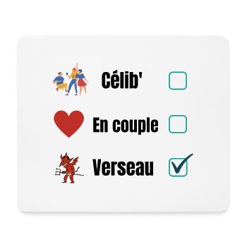 Cadeau astrologie Verseau humour - Tapis de souris (format paysage) - blanc - Devant