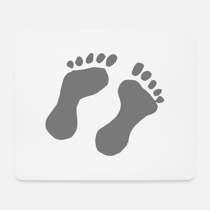 Fußabdruck - Mousepad (Querformat) - Weiß