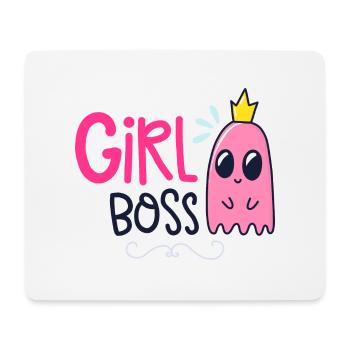 Girl Boss - Tapis de souris (format paysage) - blanc - Devant