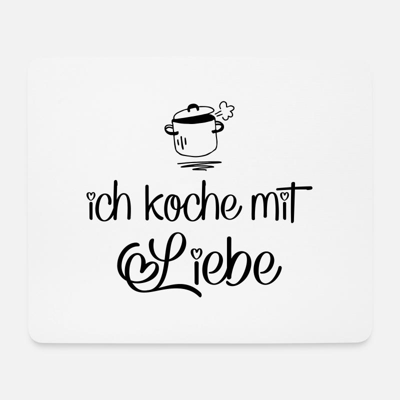 Kochen mit Liebe - Mousepad (Querformat) - Weiß