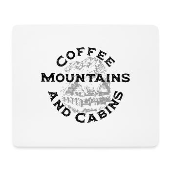 coffee mountains and cabins - Mouse Pad (horizontal) - white - Front