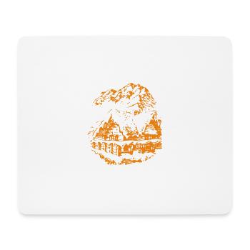 coffee mountains and cabins 2 - Mouse Pad (horizontal) - white - Front